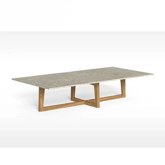 Modern Outdoor Rectangular Coffee Table Standard Size for Villa and Hotel Use Advanced Quality