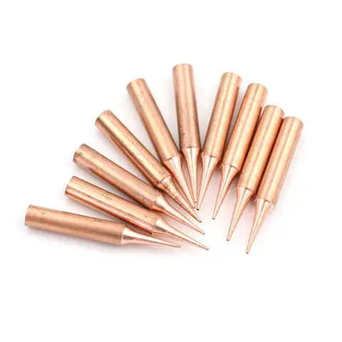 10Pcs/Lot 900M-T-I Soldering Tips Pure Copper Low Temperature Soldering Iron