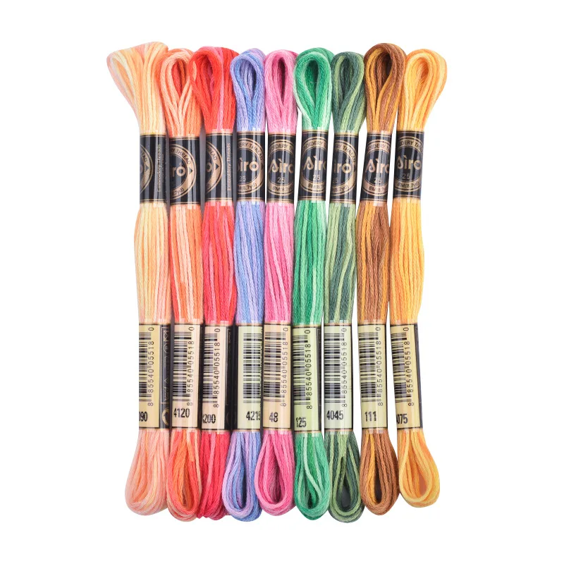 78-color segment dyed embroidery thread handmade accessories cross-stitch thread gradient two-color embroidery thread