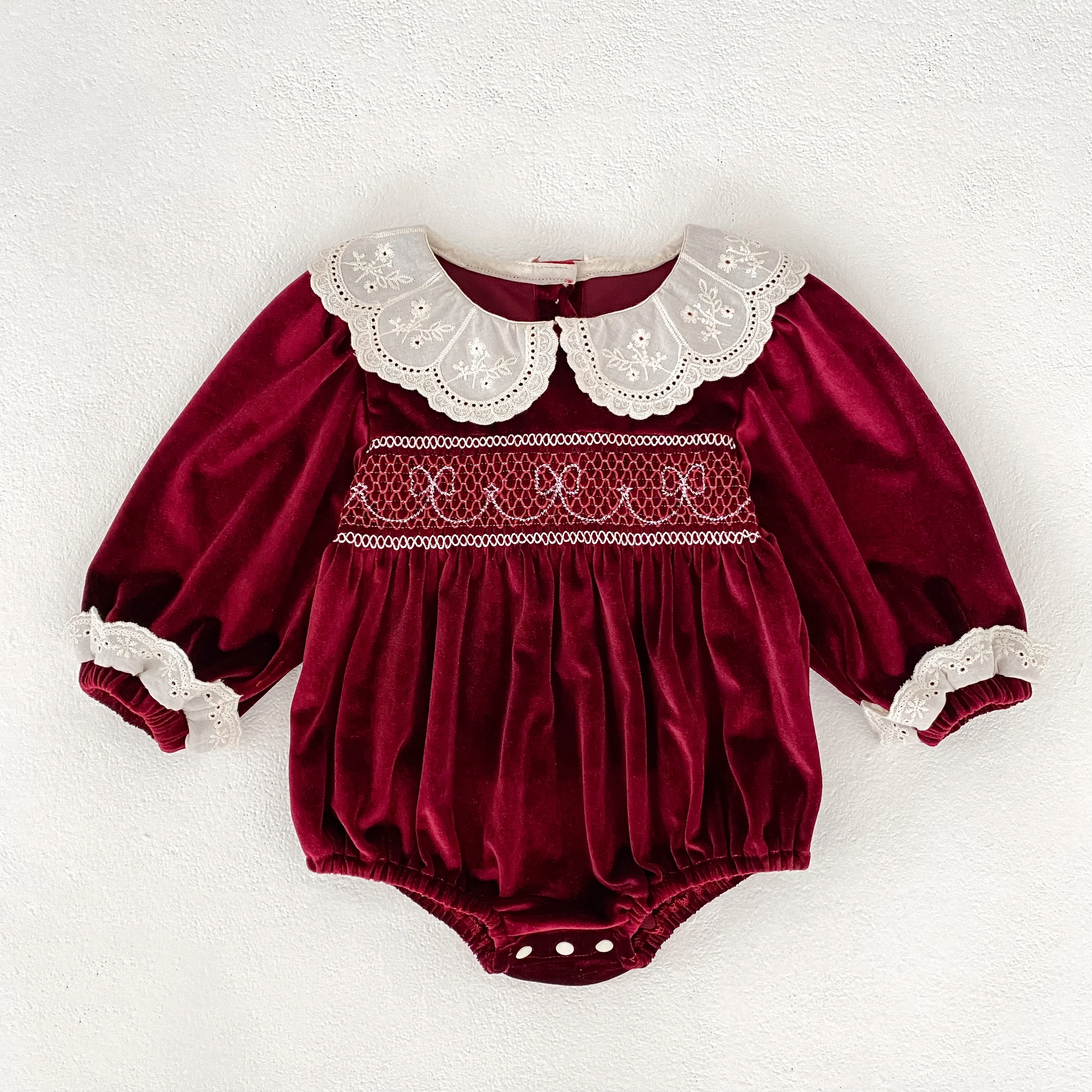 2023 Weihnachten 0-24 M Baby Mädchen Overall Casual Bogen Gestickte Lange Ärmel Neugeborenen Strampler Weihnachten Party Kleinkind nette Kleidung – Detail 18