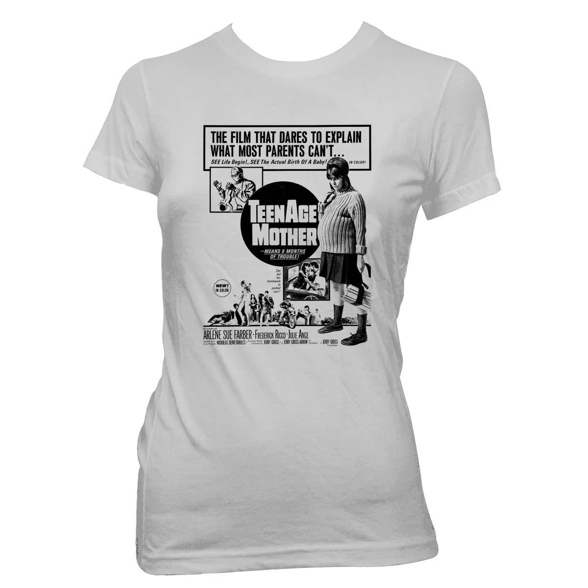 T ShirtnAge Mother White Trash Women's Pre shrunk Hand Silk screened 100 cotton shirt