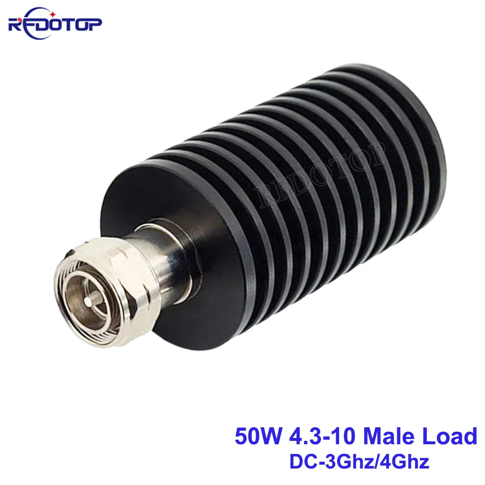 

50W 4.3-10 Male RF Coaxial Termination Dummy Load 3Ghz/4Ghz SWR＜1.2 50 Ohm Connector Socket Brass Straight Coaxial RF Adapters