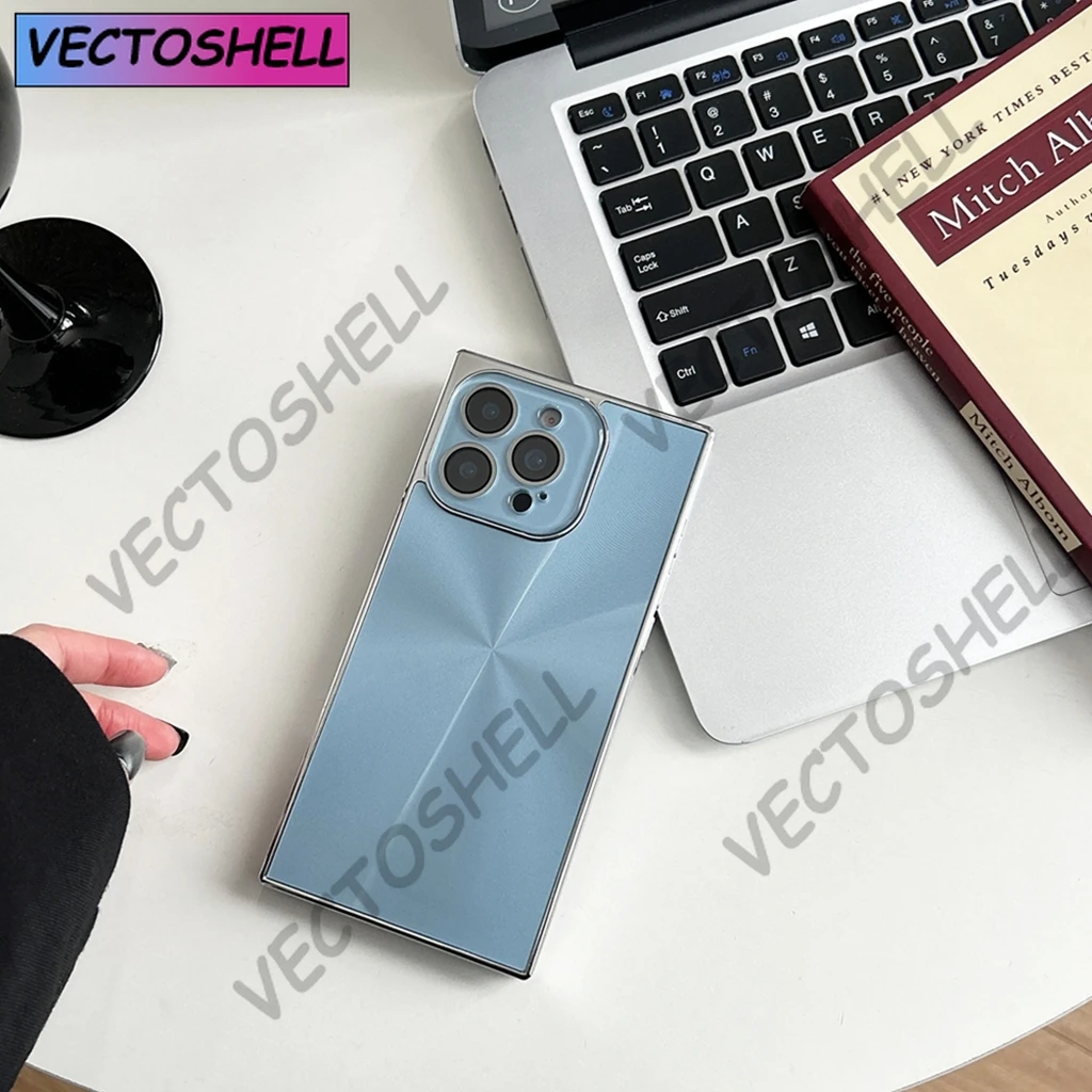 عالية الجودة مستطيل أورورا CD نمط للصدمات واقية غطاء الهاتف آيفون 16 15 14 13 برو ماكس زائد #4