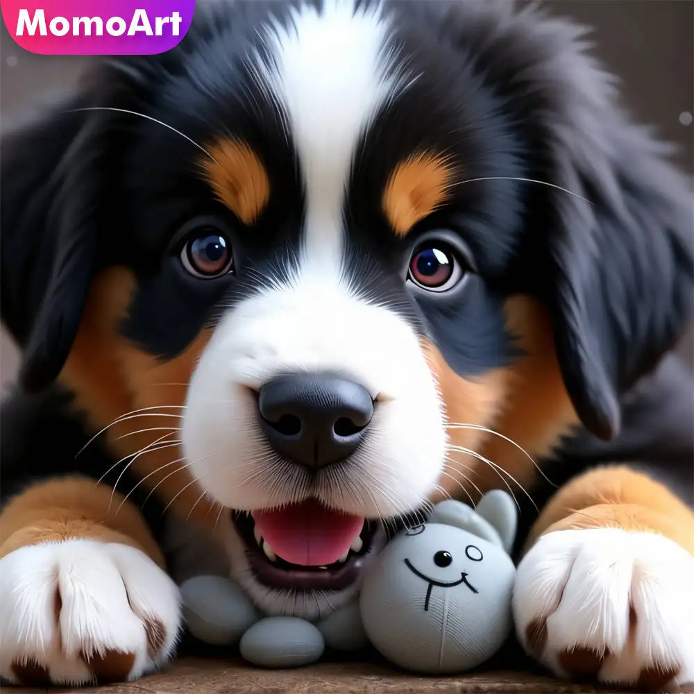Momoart oso mosaico de diamantes Animal pintura de diamante redondo completo bordado de Luna recién llegado Hobby hecho a mano