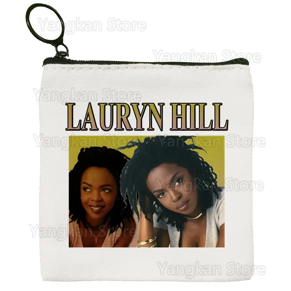 Lauryn Hill The Fugees Reggae Canvas Coin Purse Collection Canvas Bag Small Wallet Zipper Key Bag Hand Gift