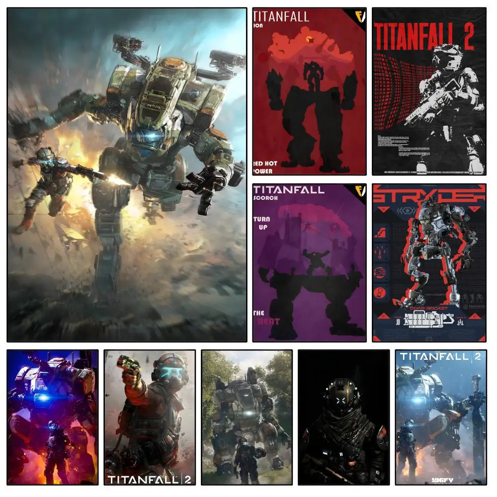 Game Titanfall 2 Mecha FPS Poster Waterproof HD Modern Peel And Stick Wall Decor Bedroom Living Room Dorm Office
