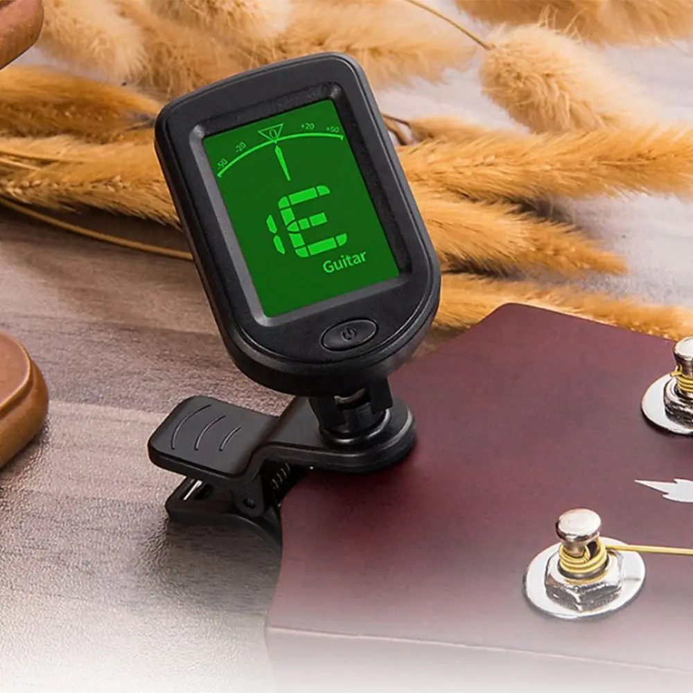 

Clip on Guitar Tuner Mini Classical Black String Instruments Tuner LCD Screen Portable Guitar Accessory