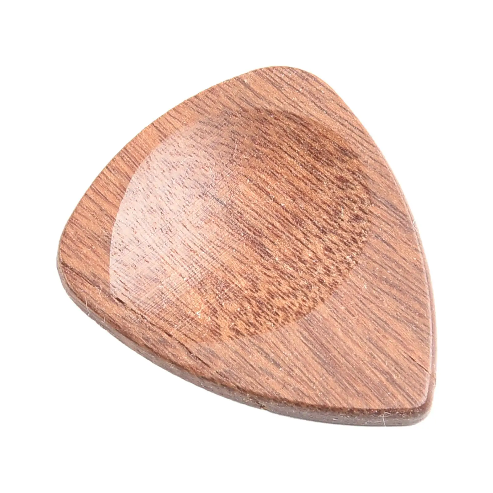 Handcrafted Wood Guitar Pick with Heart Shape Design for Acoustic Instruments in Sandalwood and Rosewood Finish