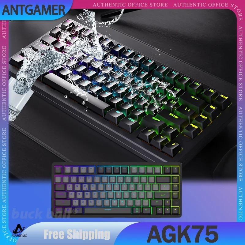 

Магнитная клавиатура Antgamer Agk75, 3 режима, 2,4 ГГц, беспроводная клавиатура Blutooth, Rgb, алюминиевый сплав, Kaih переключатель, Игровая клавиатура, подарок