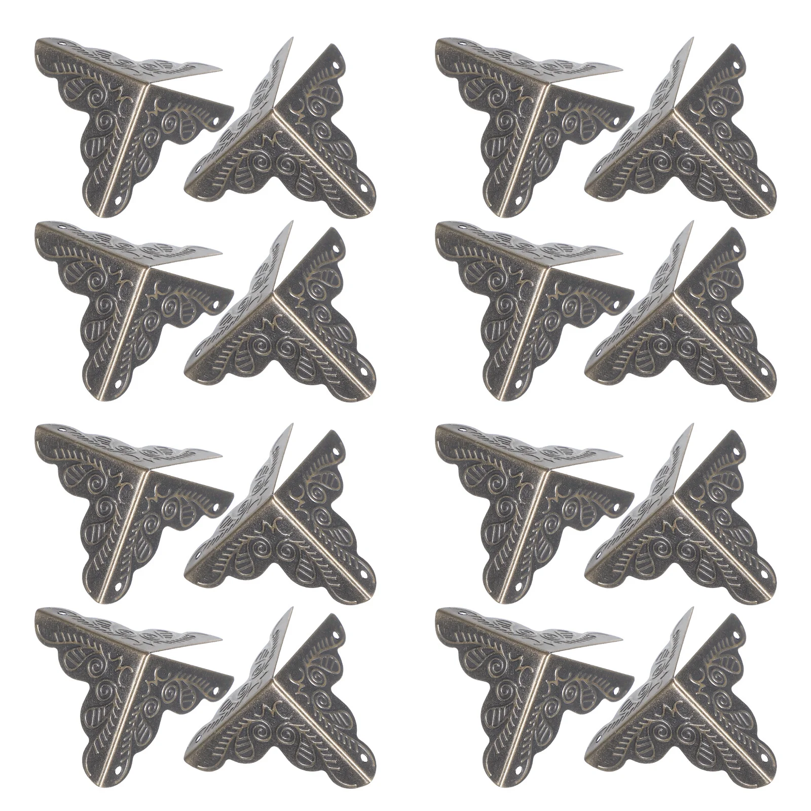 20 قطعة صندوق خشبي حشوات للزوايا المعدنية الزخرفية خمر حامي التعبئة والتغليف حافة حماية اكسسوارات الأثاث