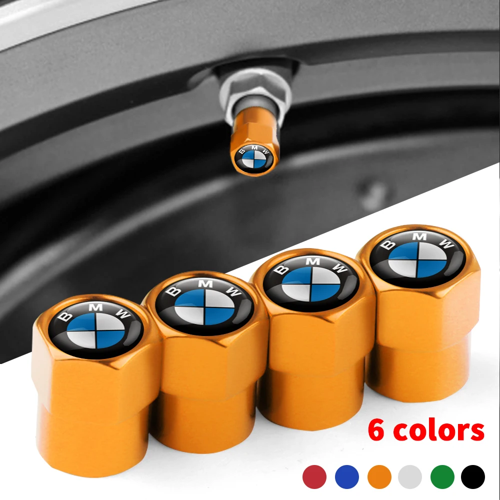 4Pcs Metal Car 3D Wheel Tire Valve Caps Stem Cover Accessories For BMW M Performance E90 X3 F25 F30 X5 F15 X1 X3 E60 E70 E87 E46