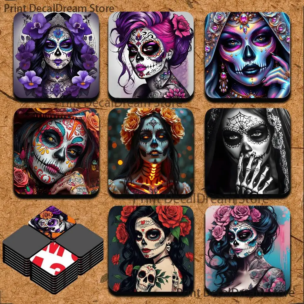 

Skull Girl Catrina Sign Magnetic Refrigerator Magnets Cute and Creative Refrigerator Magnets Souvenirs and Gifts