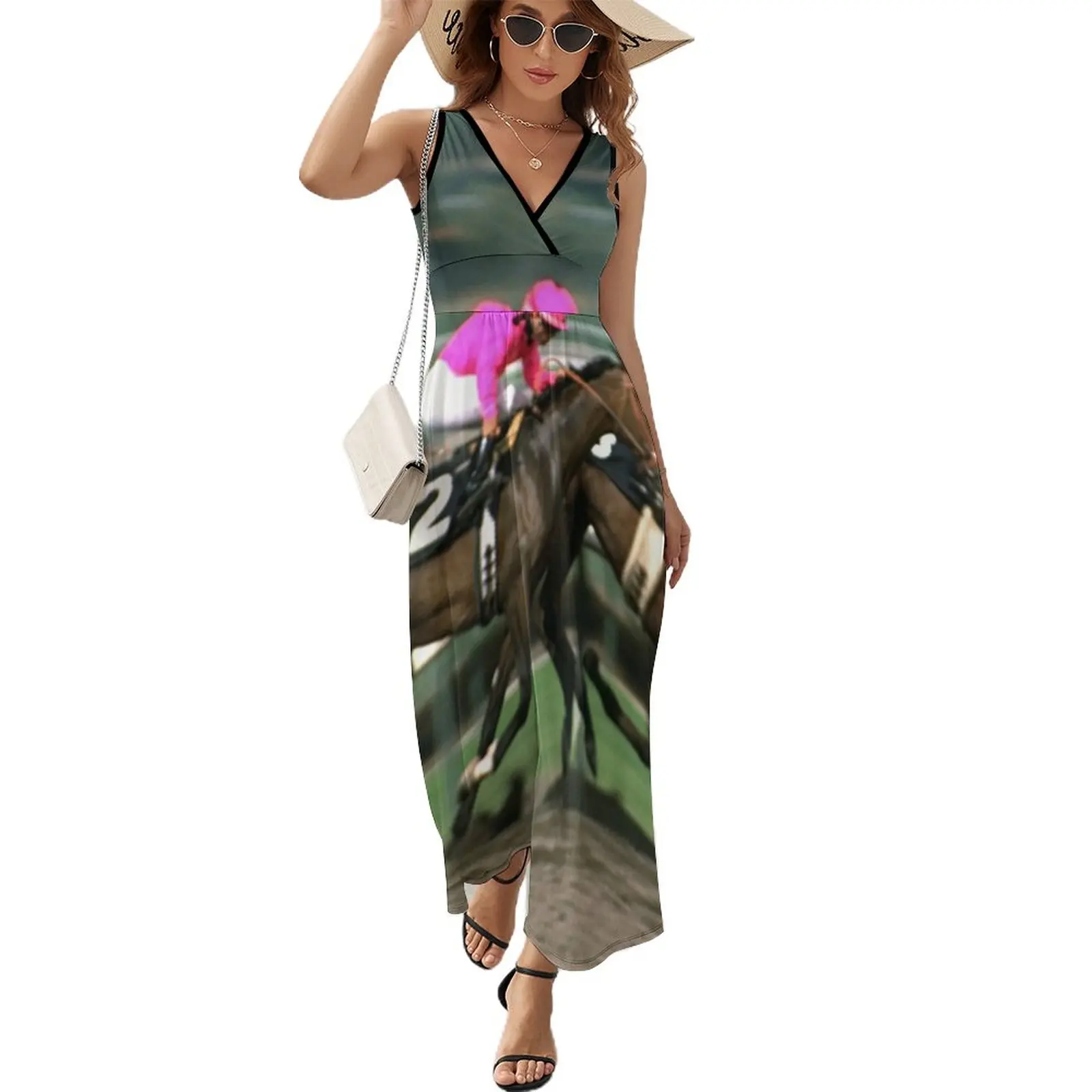 

Horse race Poster Sleeveless Dress womans clothing summer dress woman 2023 trendy evening dresses ladies