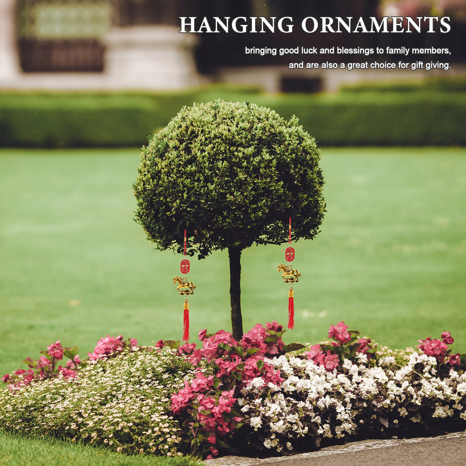 Placa colgante de caballo de madera, decoración de Año Nuevo Chino, colgante de la suerte para Festival de Primavera, árbol de pared para el hogar y la Oficina, 12 Uds.