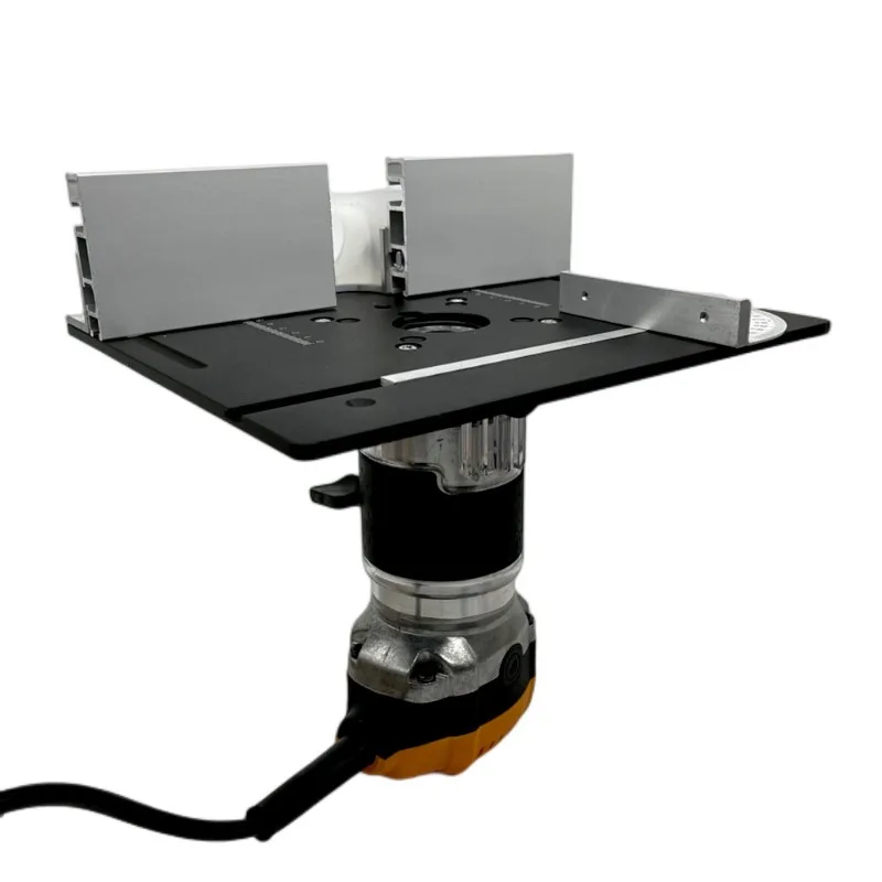 Woodworking aluminum alloy flip-chip panel, trimmer gong machine panel, slotted flip-chip panel