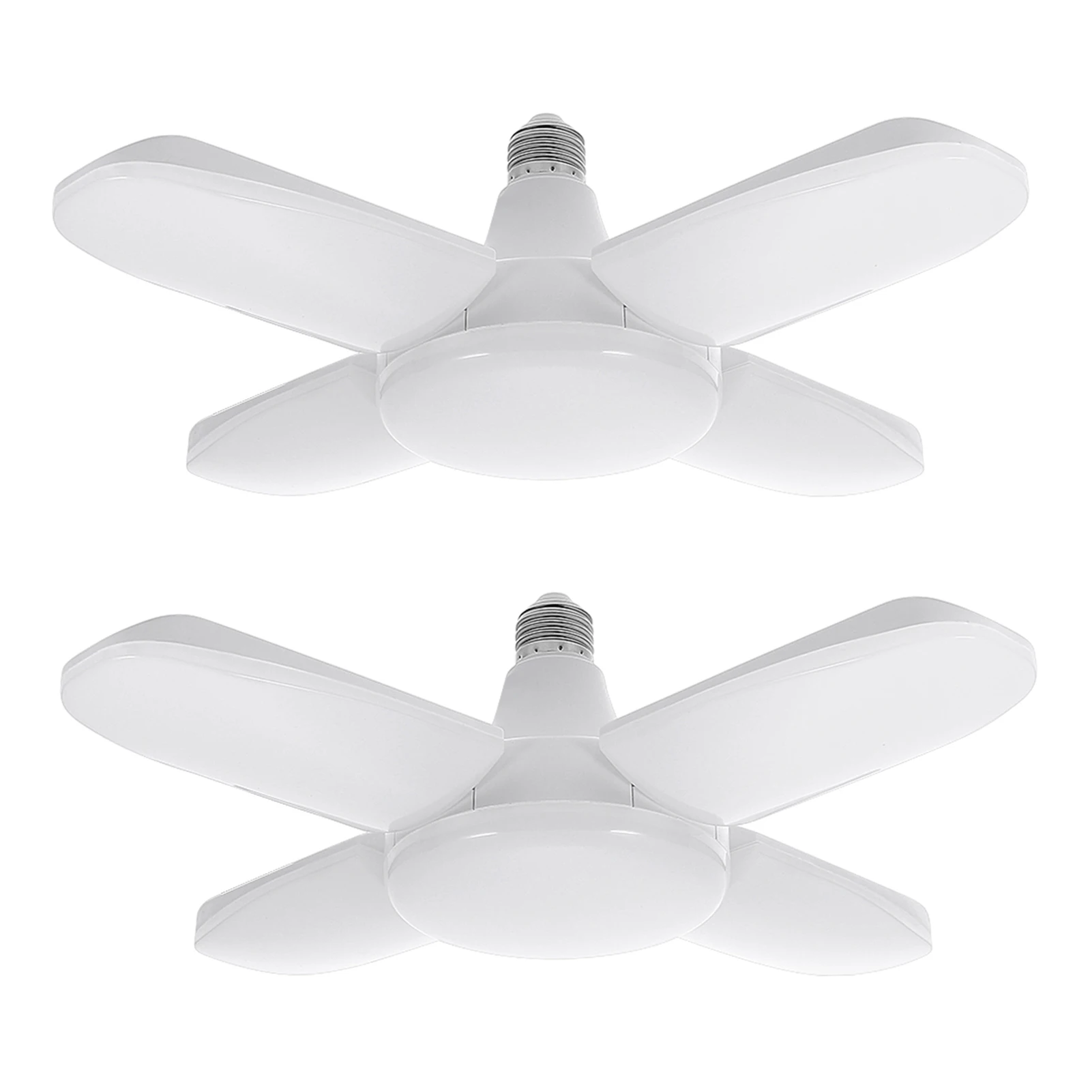 Tomshine LEDs Garage Light AC85-265V 60W Deformable Folding Ceiling Lights with 4 Adjustable Panels 6000-6500k Nature White