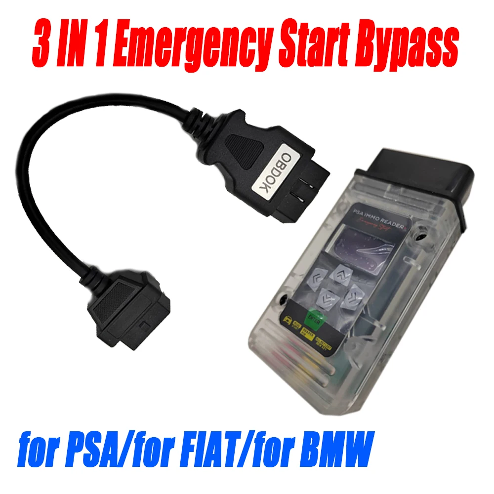 

for PSA Immo Reader for Fiat Emergency Start Bypass for BMW Force Ignition Tool 3 IN 1 Read PIN Plug and Play OBD2 Key Simulator
