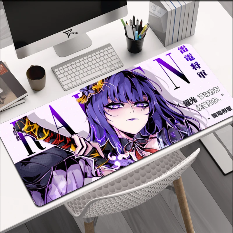 Anime Sexy Girl Mouse Pad Laptop Kawaii Gaming Albedo Genshin Mousepad XXL Keyboard Rug PC Black and White Extended Desk Mat