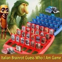 Brainrot Guess Who I Am Game Tungtungtung Sahur Tralarero Tralala AI Animals Puzzle Board Game Parent-child Interactive Toys