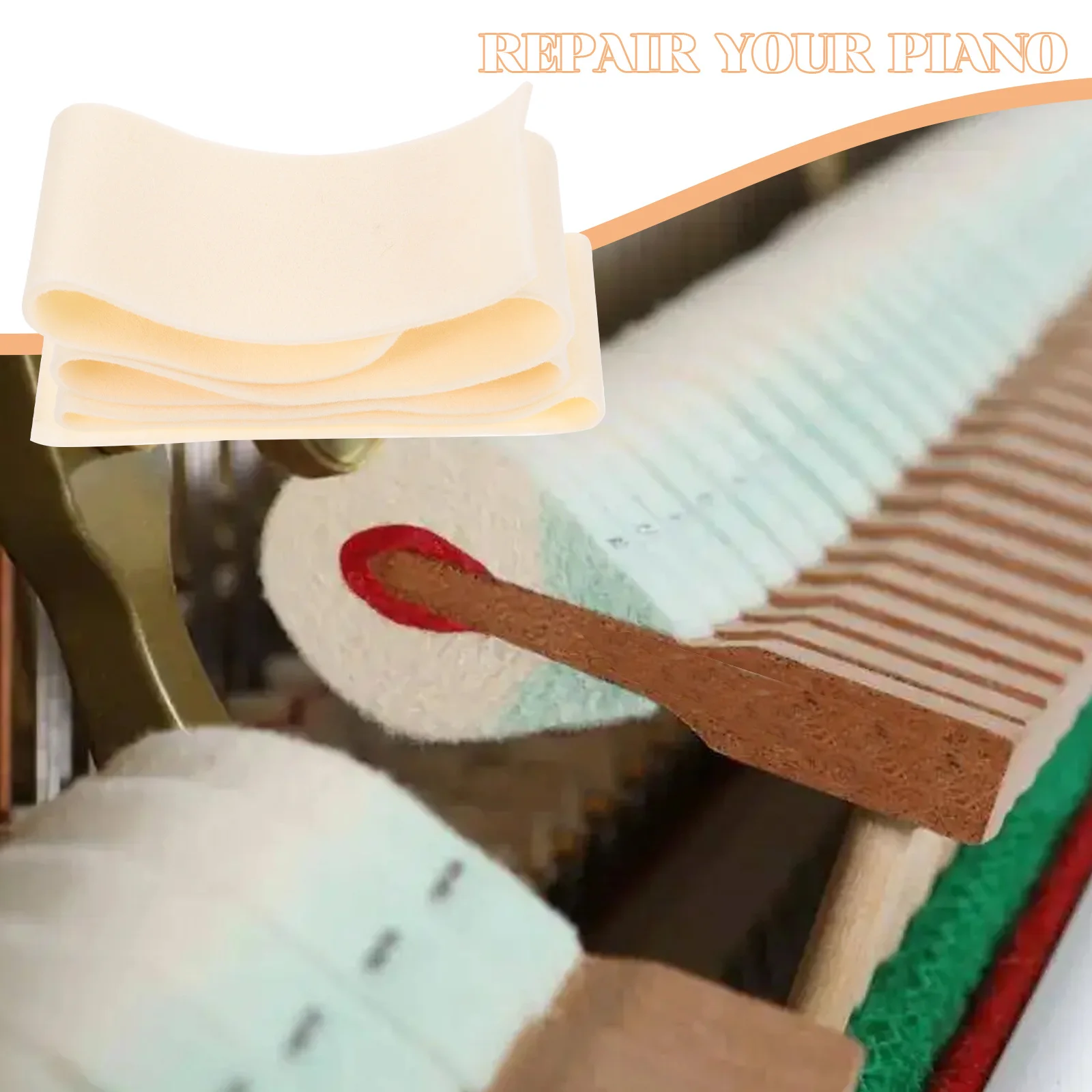 

1 Roll Practical Felt Strip For Piano Tuning Mute Strip Replacement Tool Professional Music Instrument Accessory Durable Simple