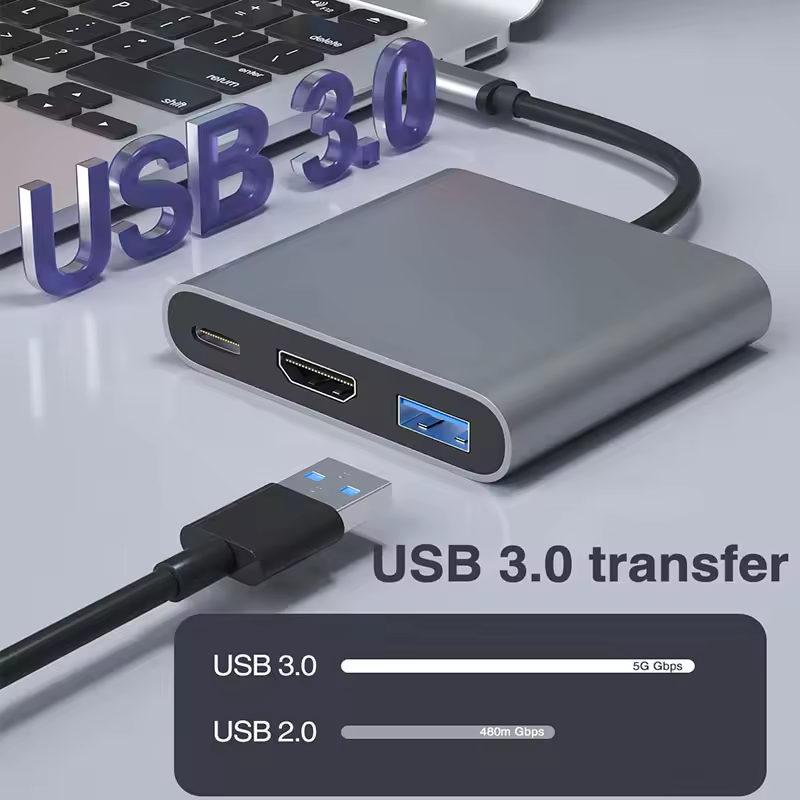 다기능 TYPE-C-HDMI 3-in-1 허브 이미지