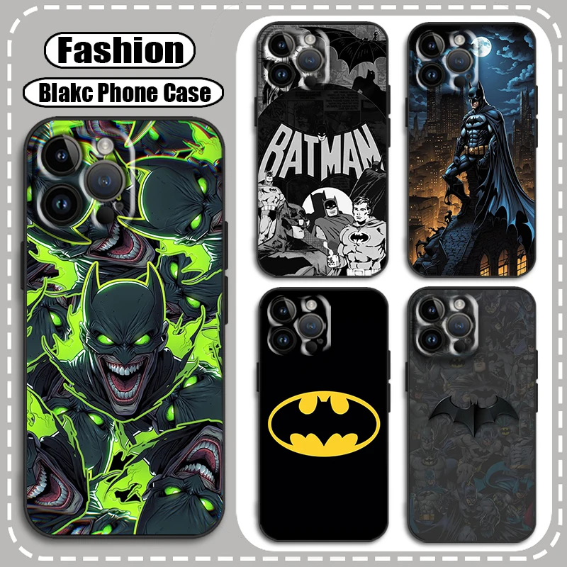 Cool B-Batman Cool Anime For Apple iPhone 15 14 13 12 11 XS XR X 8 7 Pro Max Plus Mini Shockproof Soft Black Phone Case