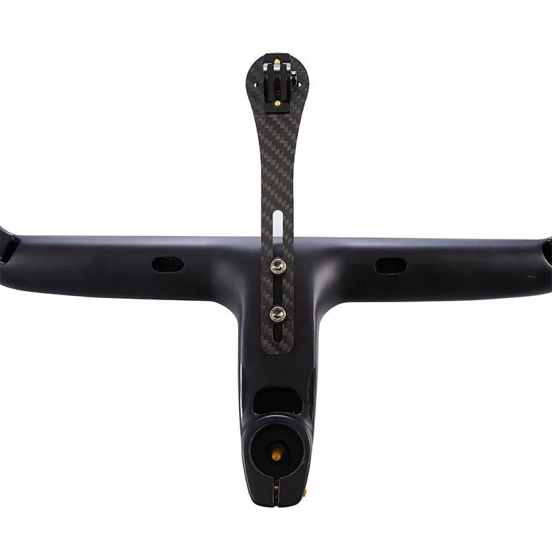 Light cloud carbon fiber integrated handle bracket, road car code meter bracket, bicycle under hanging single lamp extension