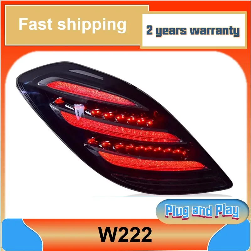 Car Styling for Mercedes W222 Rear Light 2014-2020 S Class Taillight S350 S400 S500 W223 Benz Rear DRL Fog Brake Turn Signal Rev