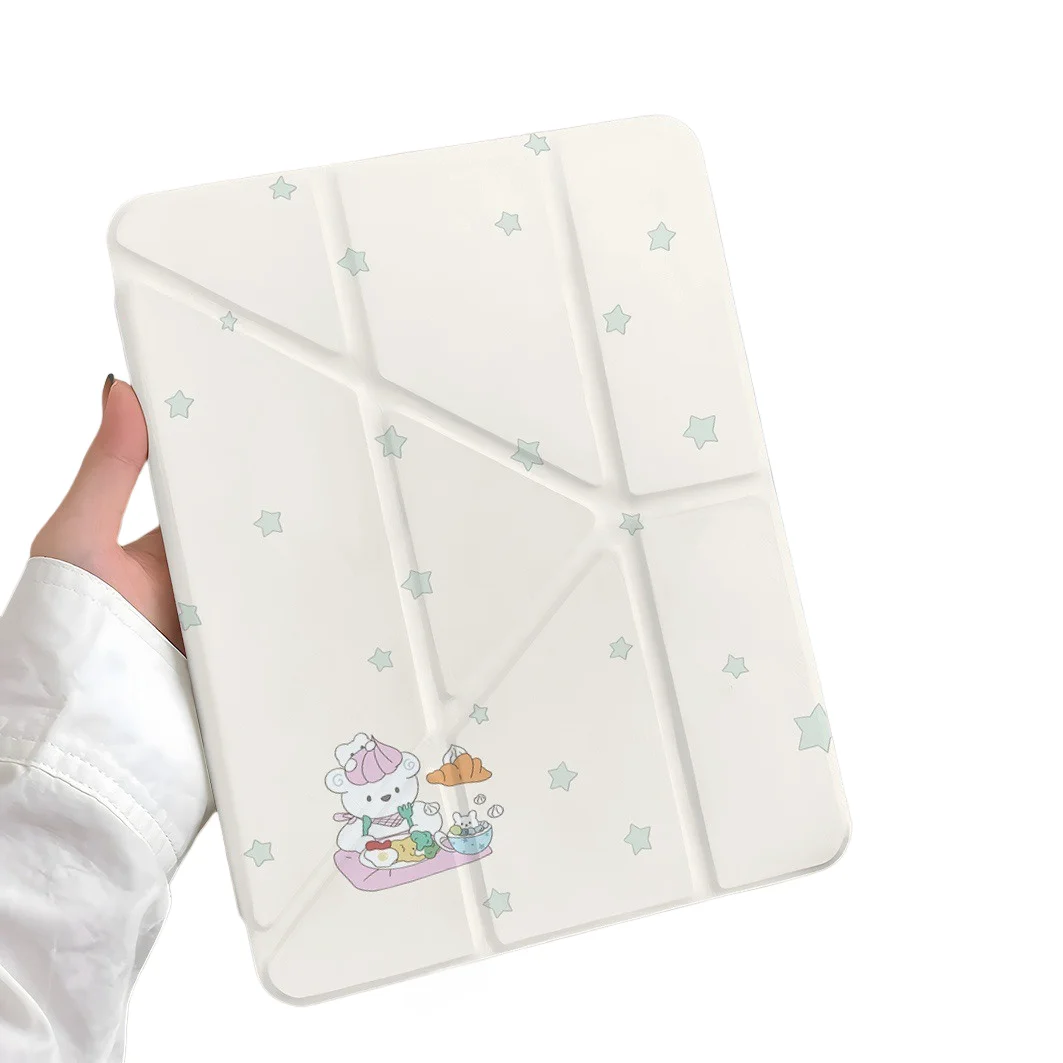 

Чехол для планшета Lunch Bear Pen Slot для Mini7 6, iPad Pro 2024 2022 2021 2020 2019 2018 2017 11 10 9 8 7 6 5 Air7 6 5 4 3 2 1 Cover