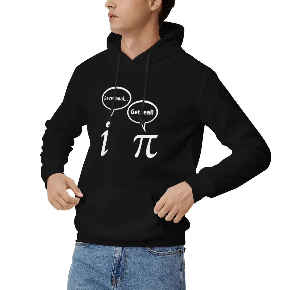 Be Rational Get Real Imaginary Math Pi Hoodies Men's Women Casual Pullover Sweatshirt Hip Hop Long Sleeve Hooded Autumn Winter