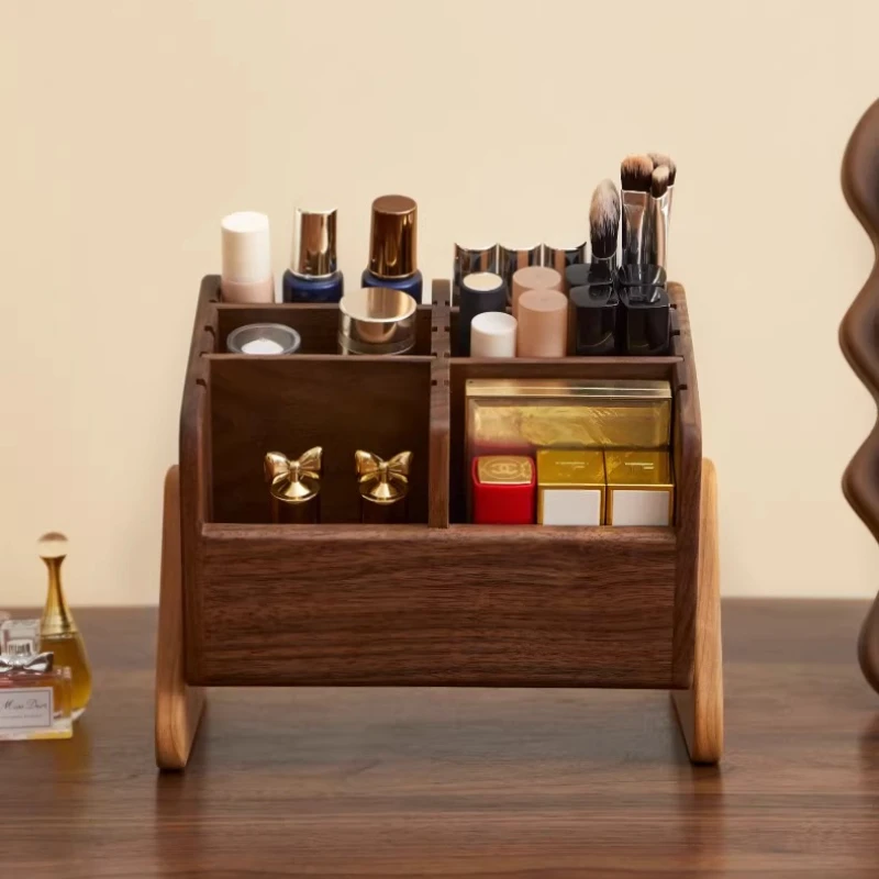 Luxury Rotating Makeup Organizer Desktop Vanity Lipstick Eyeshadow Holder Large Capacity Storage Rack Household Goods