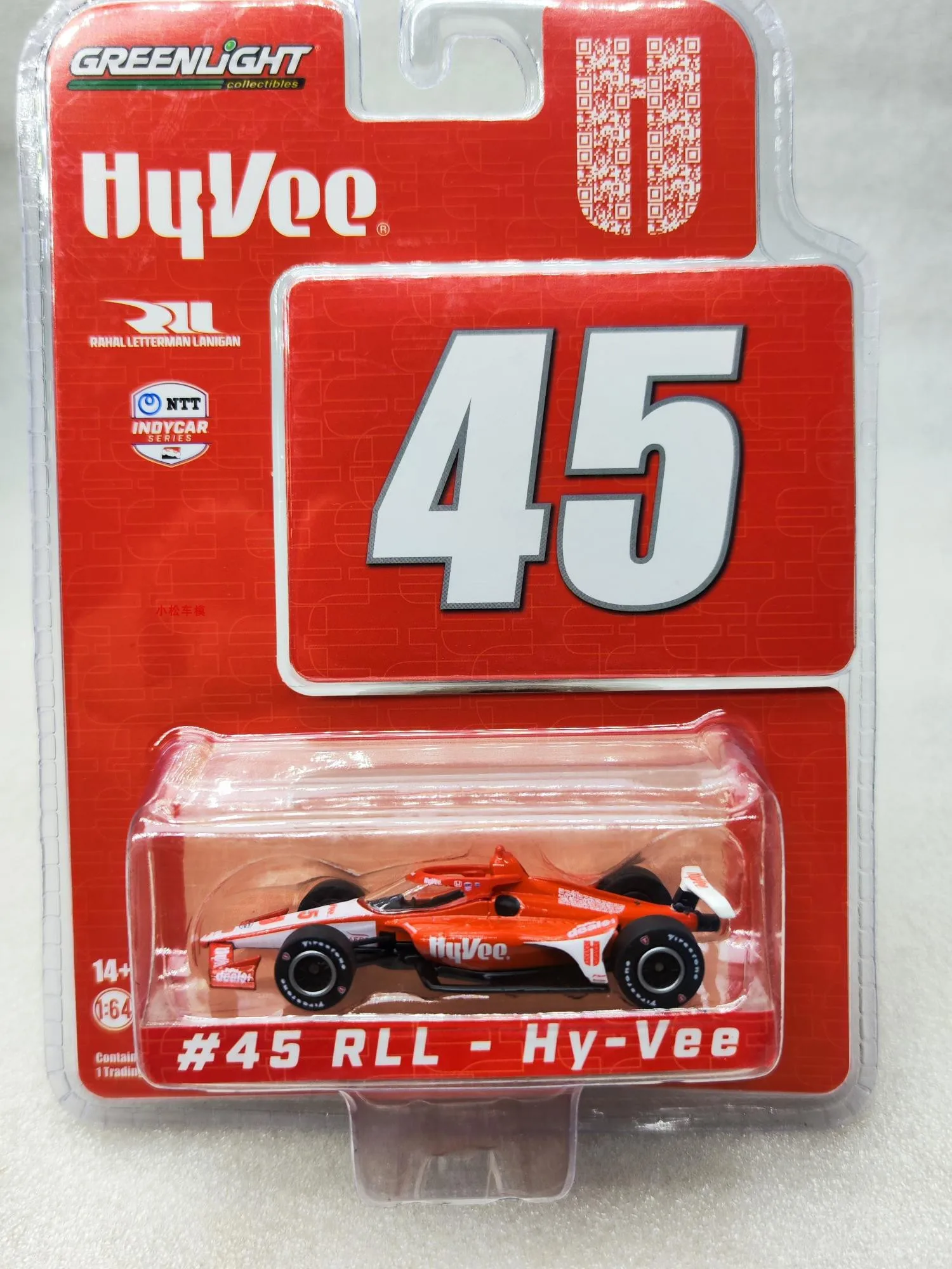 

Greenlight 1:64 NTT IndyCar # 45 RLL - Hy - Модель игрушечного автомобиля Vee, детский подарок.