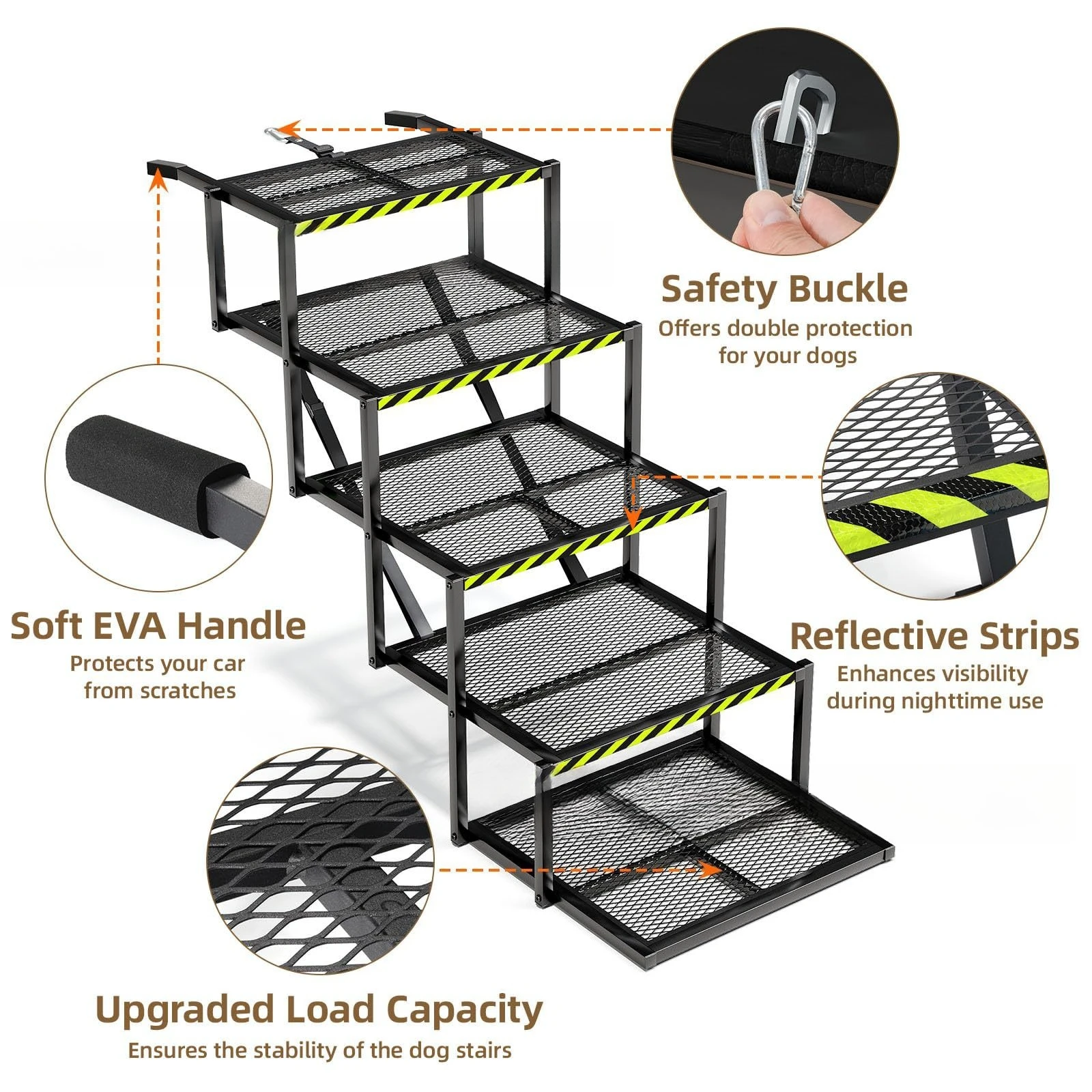 Large dog up and down stairs Pet steps Car foldable dog ladder