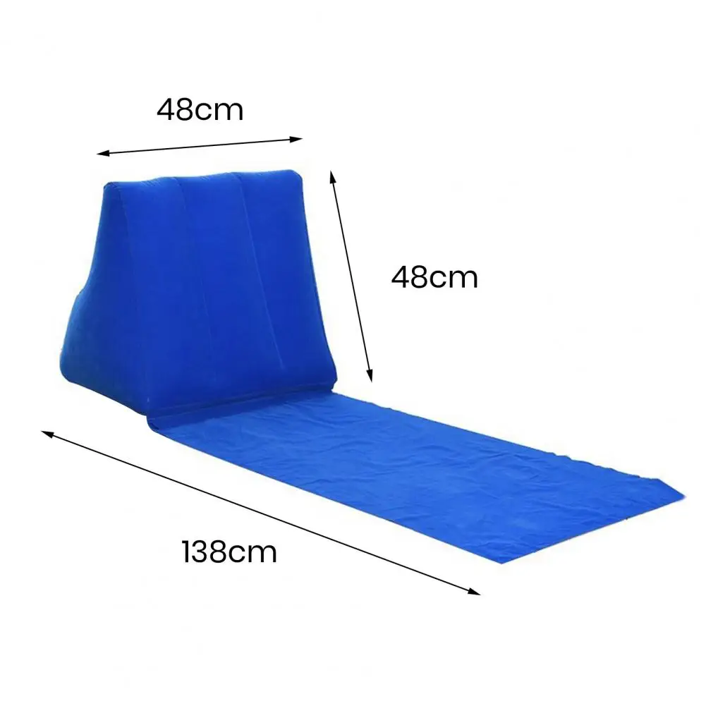 Camping Pillow Triangular Camping Pillow for Outdoor Travel Beach Lying Portable Pvc Flocking Cushion for Summer Relaxation