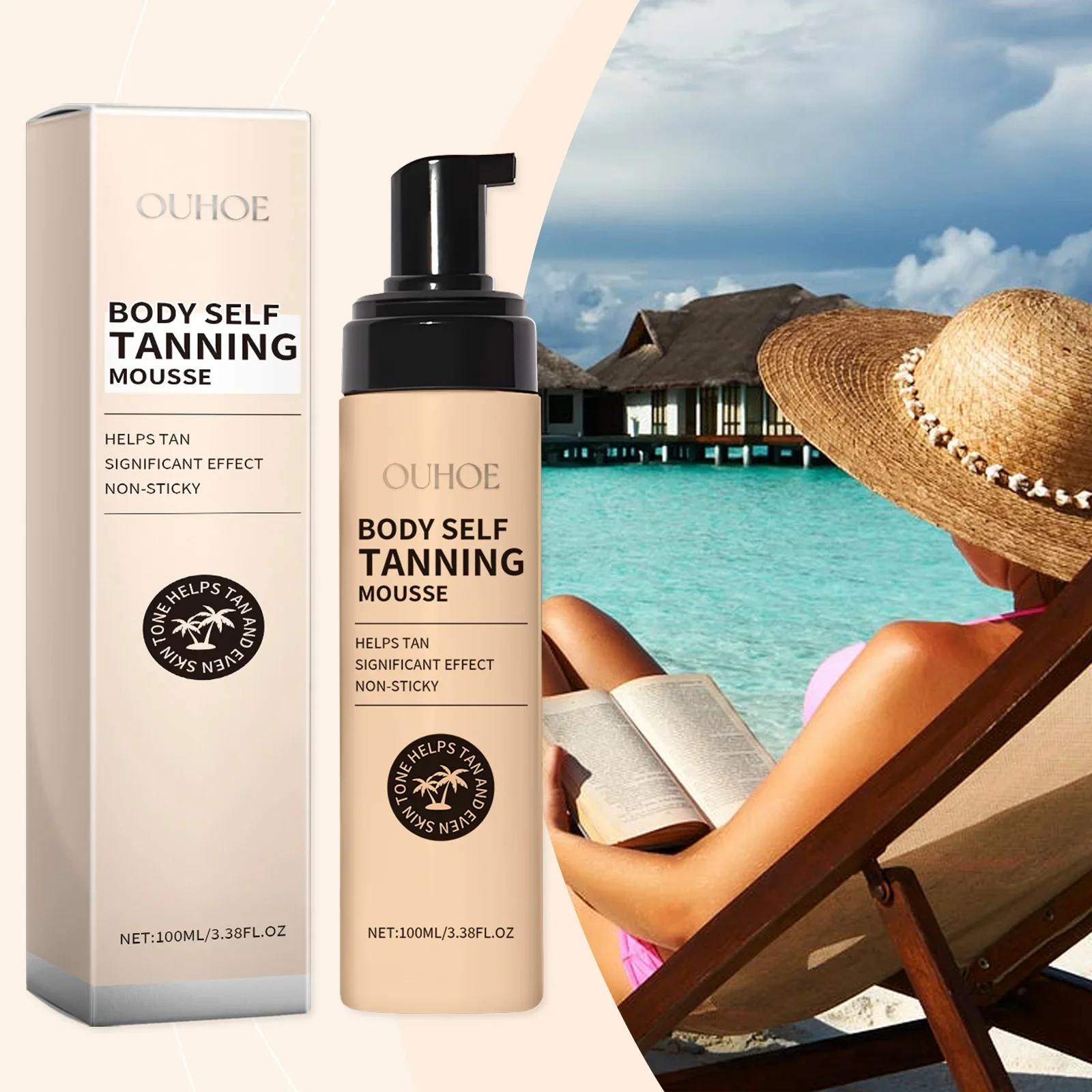 Body Self Tanning Mousse Summer Helps Create Bronze Colored Skin Gentle Moisturization And Even Skin Tone Body Tanning Product