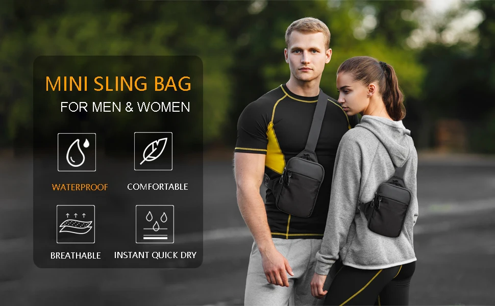 Frauen Brust Tasche Mini Mode Unisex Leichte Tasche Schulter Sling Bag Umhängetasche Sport Outdoor Laufen Reise Casual Tasche – Detail 1