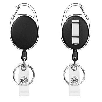 Geri çekilebilir Rozet Makara Ağır Siyah Rozet Makara Hemşire Hastane Ofis Malzemeleri KIMLIK Kordon Adı Etiketi Kart Rozeti Tutucu Hediye