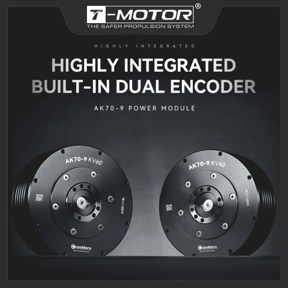 

CubeMars AK70-9 KV60 Dynamical Modular Motor for Legged Robotic Actuator,Exoskeleton,Dual Encoder, Support Servo/MIT control