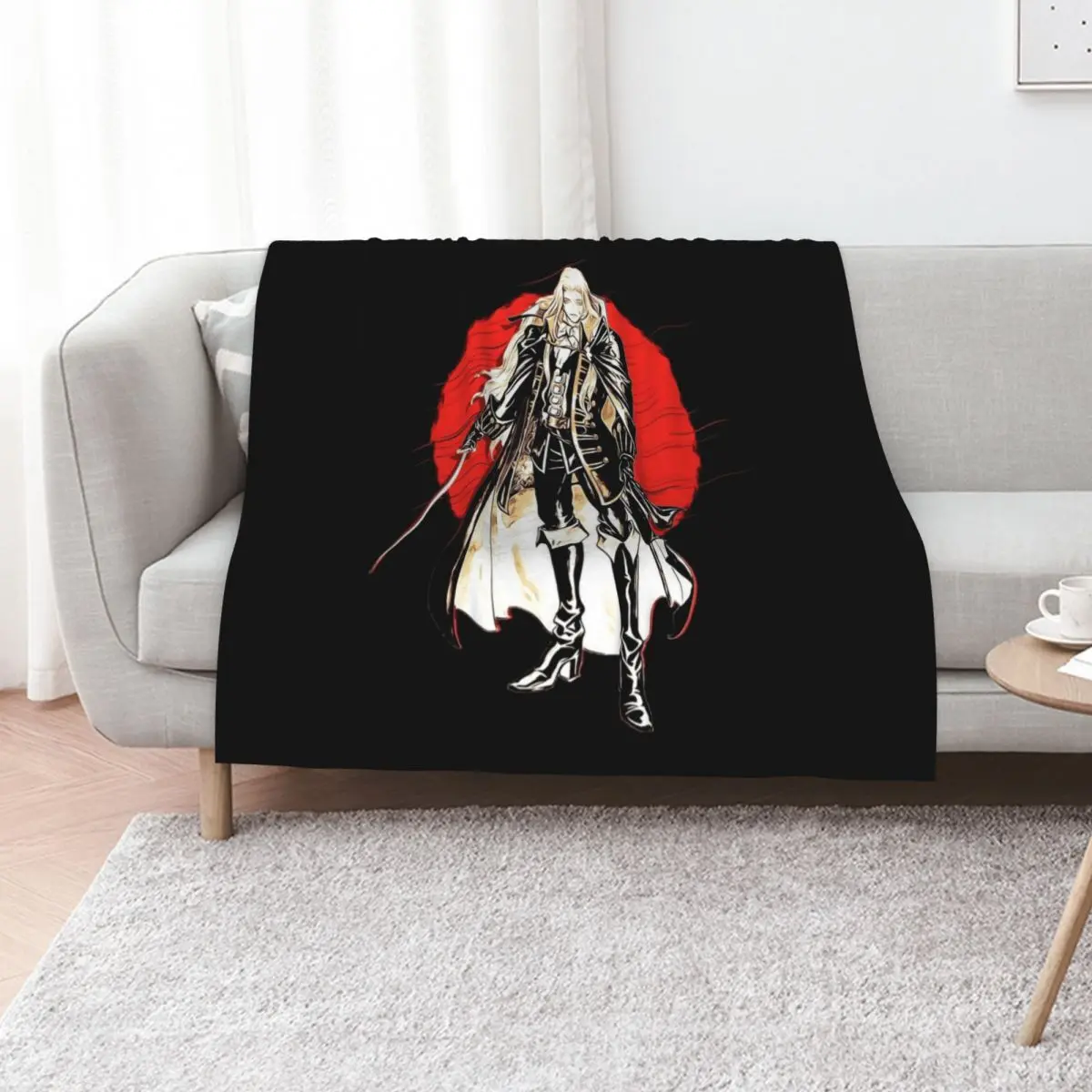Alucard - Castlevania Throw Blanket for babies Flannel Fabric Furry Blankets For Baby Hairy Beautifuls Blankets