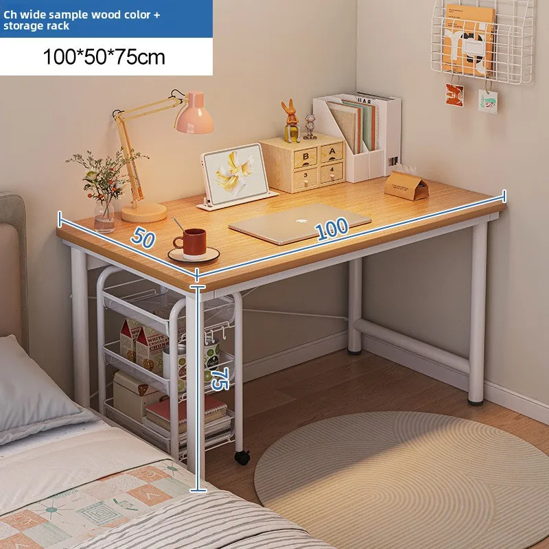 PYH Desk for Girls' Bedroom, Rectangular Desk, Simple Rental House White Desk, Minimalist Computer Desk, Study Desk