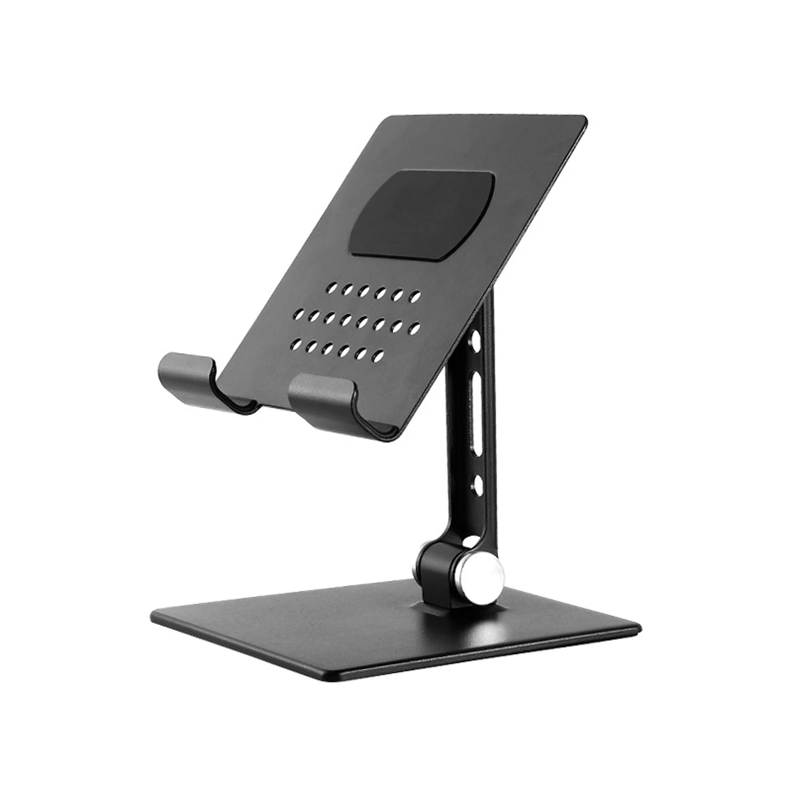 Tablet Stand Foldable Metal Multi-Angle Height Adjustable Phone Holder Heat Dissipation Base Compact Storage Desktop Stand