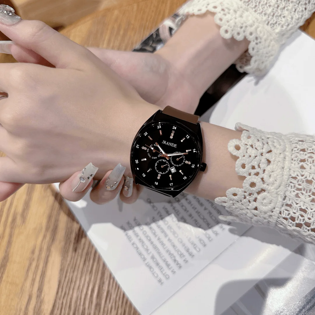 

Аутентичные повседневные модные наручные часы, универсальные часы с календарем для мужчин и женщин, часы для пар, двойной аксессуар, пара часов