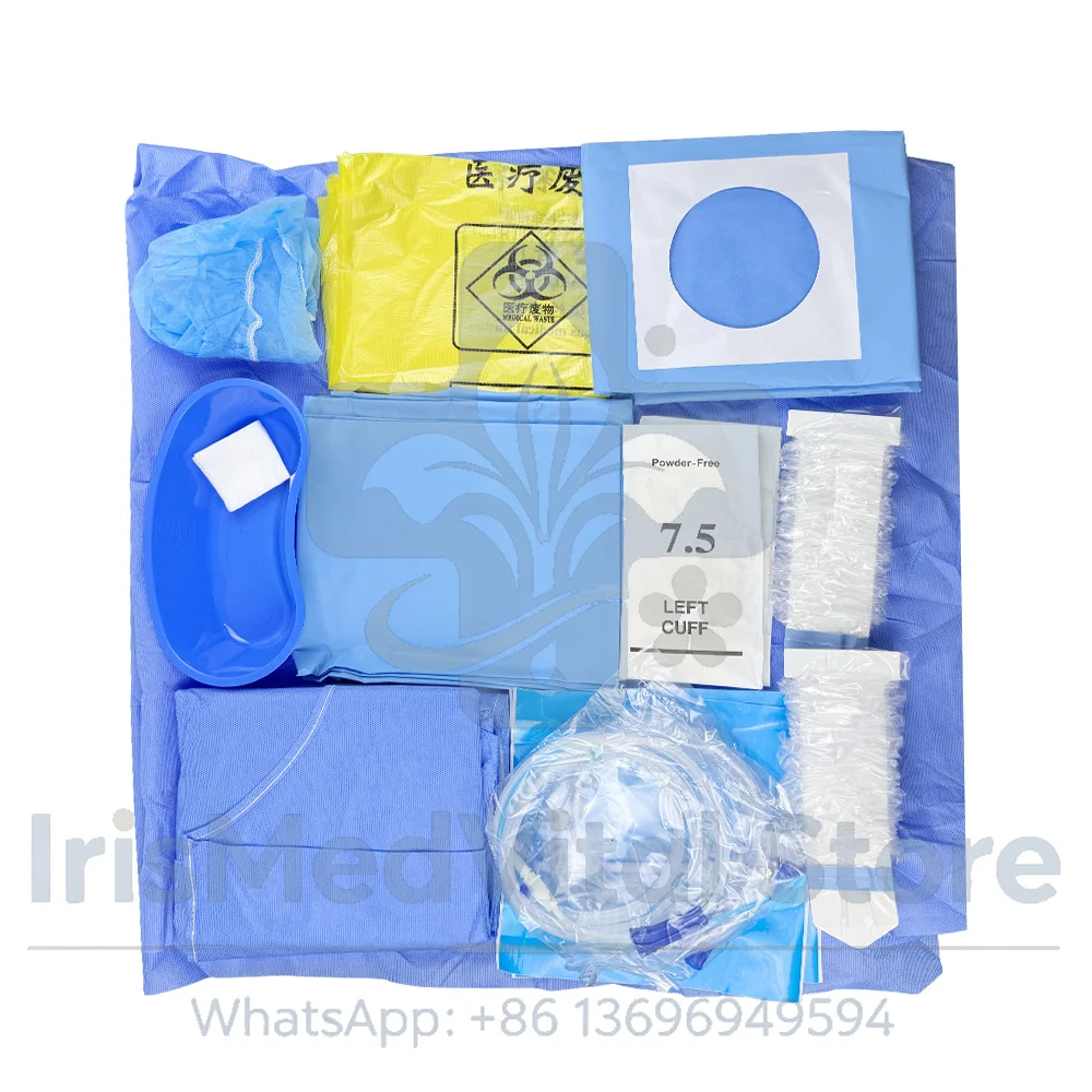Disposable Workshop Use Nonwoven Cloth Suit, Protective Cover, Adhesive Hole Film & Pipeline Cover Training Combination Set