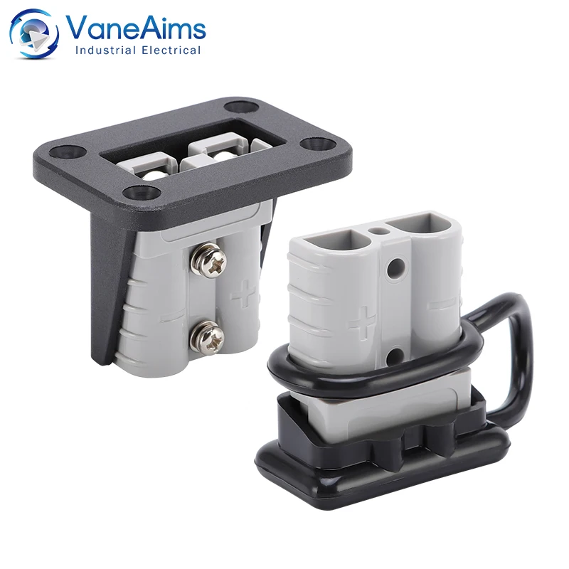 2pcs 50 Amp Anderson Plug Connectors Kit 600V 50A Cable Terminal Battery Power Connector Quick Plug Battery Charging Connector