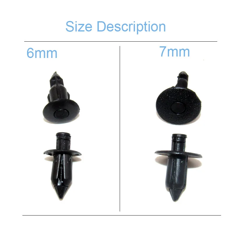 20pcs Motorcycle 6mm 7mm Rivet Fairing Body Trim Panel Fastener Screw Clips Universal For Suzuki Kawasaki Yamah