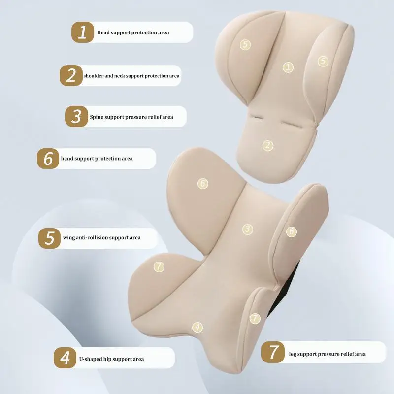 Baby Auto Sitz Einsatz Weiche Auto Sitz Kopf Und Körper Unterstützung Infant Kinderwagen Kissen Für Kinder Körper Kopf Hals Unterstützung
