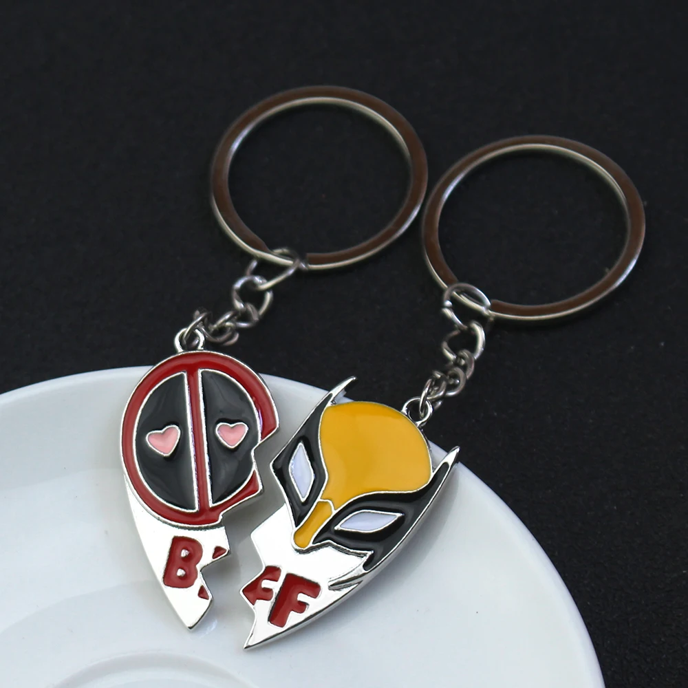 Marvel X-men Deadpool Keychain سبيكة عشاق الرجال المجوهرات تأثيري حقيبة الظهر مفتاح قلادة #5