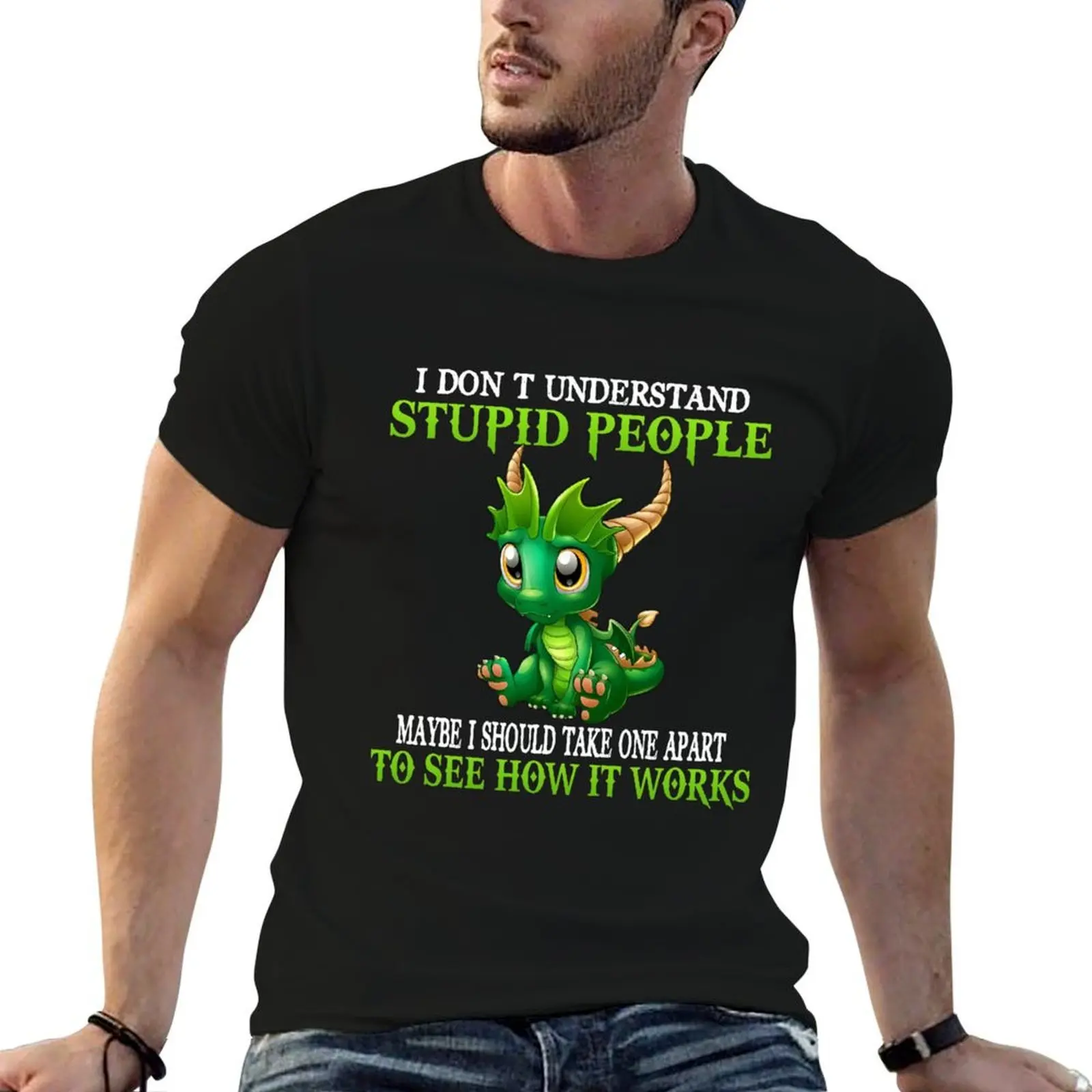Dragon Don't Understand T-Shirt Personalized t-shirt oversized mens graphic t-shirts anime