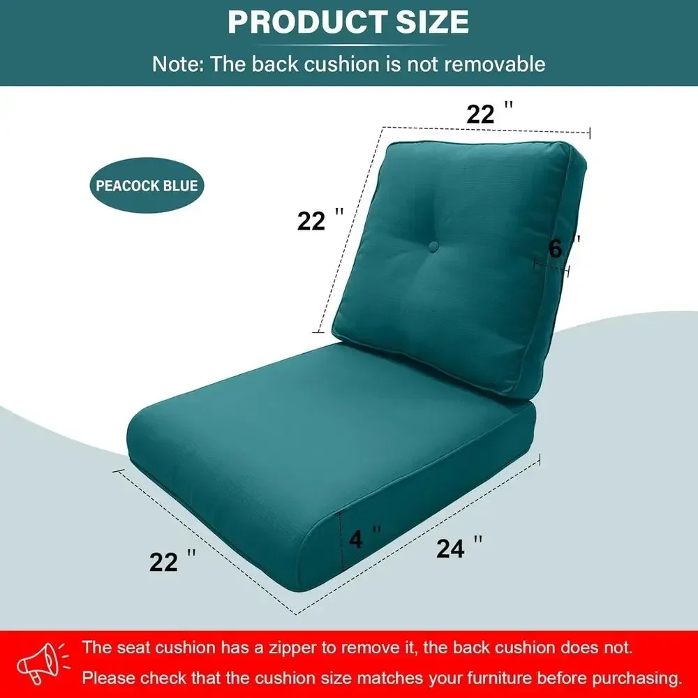Outdoor Chair Cushions 5 Sets - 22 * 24
