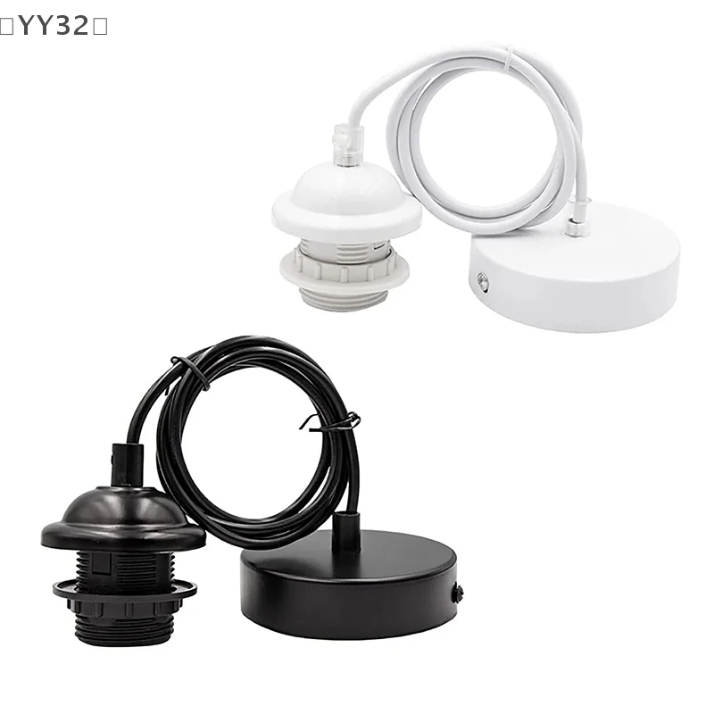 〔YY32〕Vintage Lamp E27 Screw Base Hanging Pendant Light Fixture Full Tooth Fit for Lampshade Bulb Holder Industrial Ceiling Lam